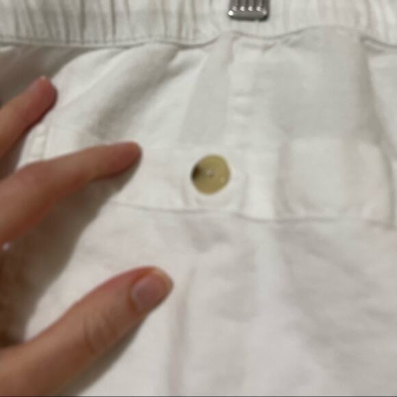 Liz Claiborne White Linen Blend Wide Leg Casual Pull On Pants Womens XXL Beachy - Picture 5 of 8